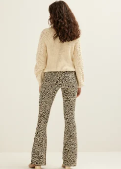 Flared broek leopard