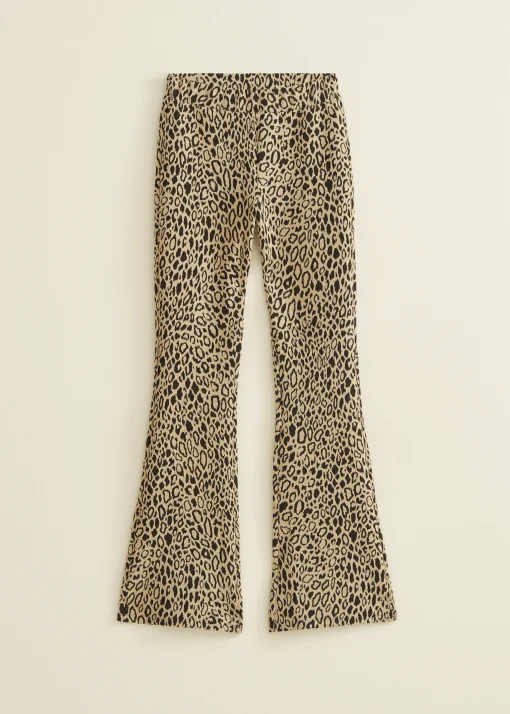 Flared broek leopard