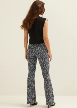 Flared broek met all-over print