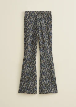 Flared broek met all-over print