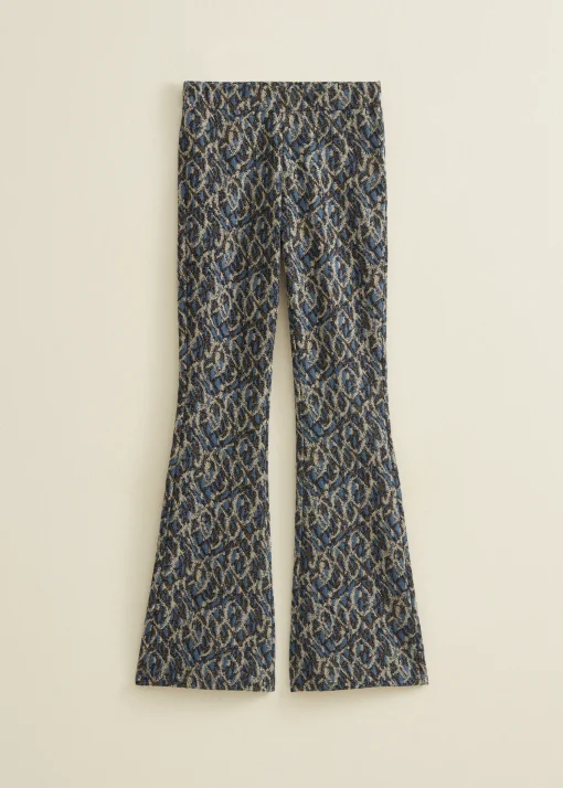 Flared broek met all-over print