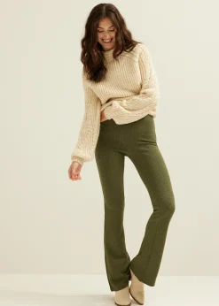 Flared broek met lurex