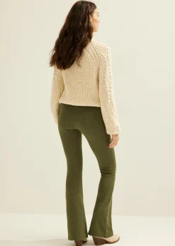 Flared broek met lurex