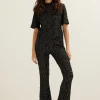 Flared broek met pailletten