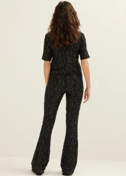 Flared broek met pailletten