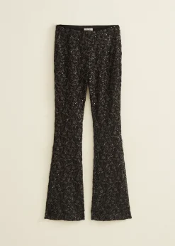 Flared broek met pailletten