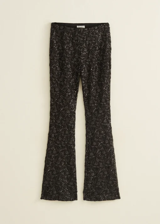 Flared broek met pailletten