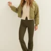 Flared broek met rib structuur
