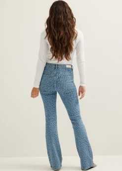 Flared jeans coco laser print