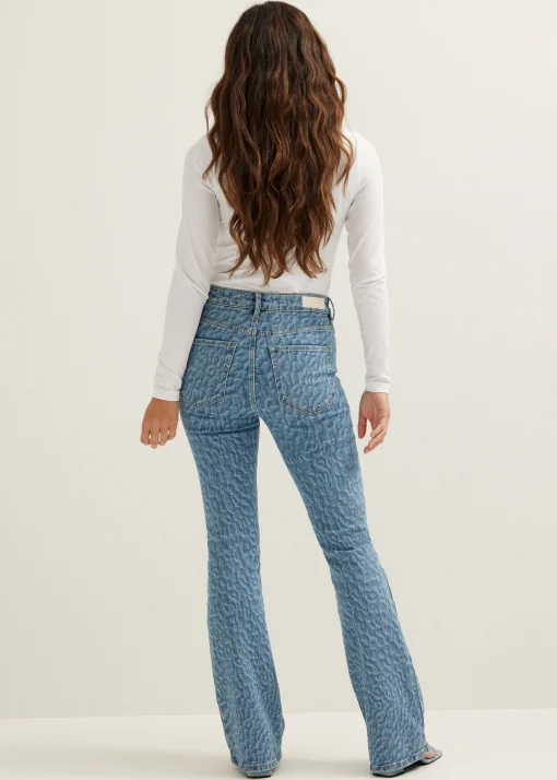 Flared jeans coco laser print