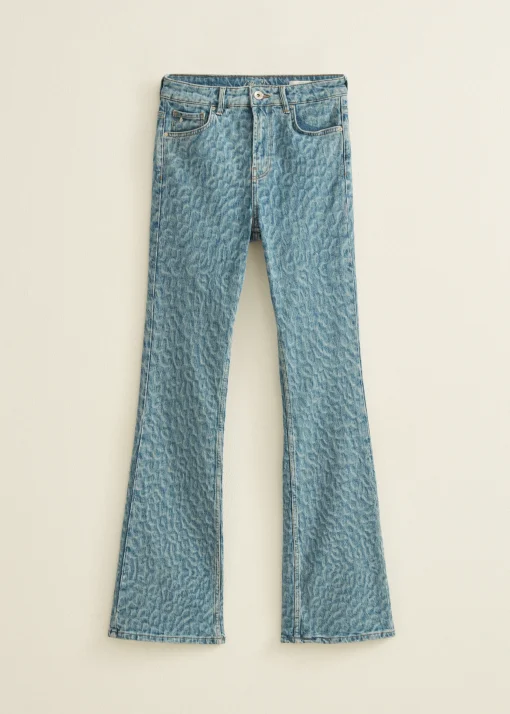 Flared jeans coco laser print