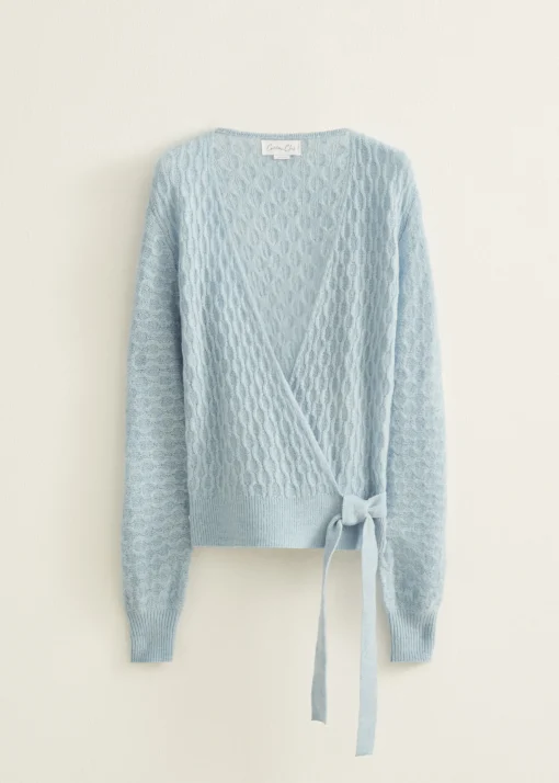 Gebreid vest met overslag