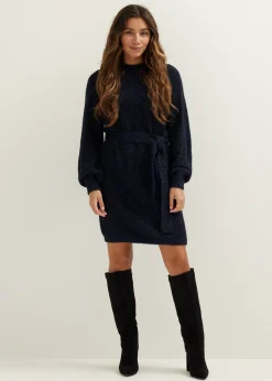 Gebreide jurk met lurex