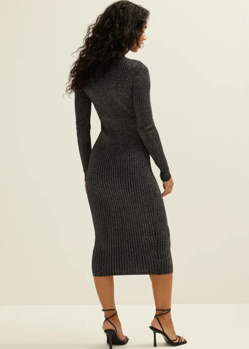 Gebreide jurk met lurex