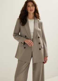 Gemêleerde double breasted blazer