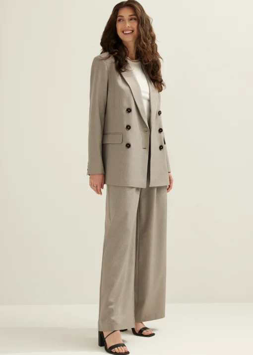 Gemêleerde double breasted blazer