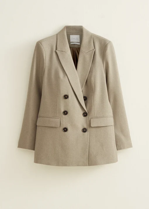 Gemêleerde double breasted blazer