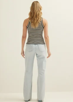 Gestreept singlet met structuur