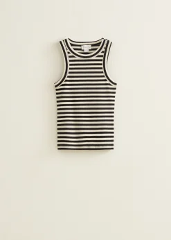 Gestreept singlet met structuur