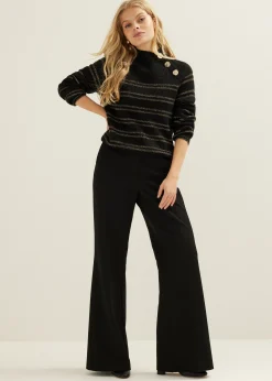 Gestreepte trui met lurex