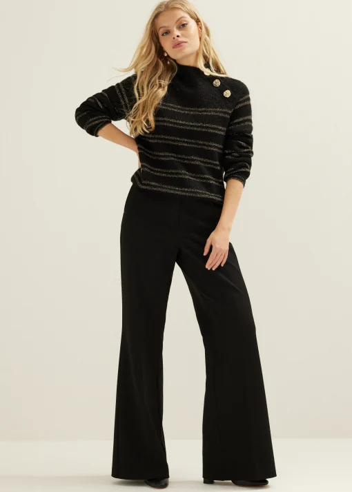 Gestreepte trui met lurex