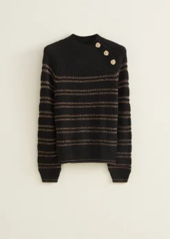 Gestreepte trui met lurex