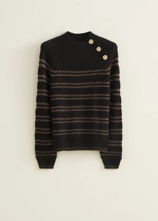 Gestreepte trui met lurex