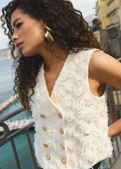 Gilet met franje details
