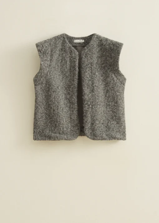 Gilet met wollen look