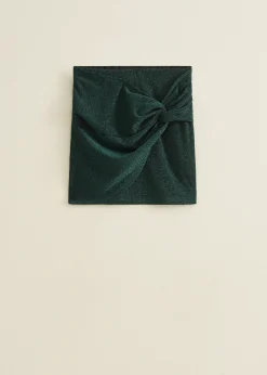 Glitter rok met geknoopt detail