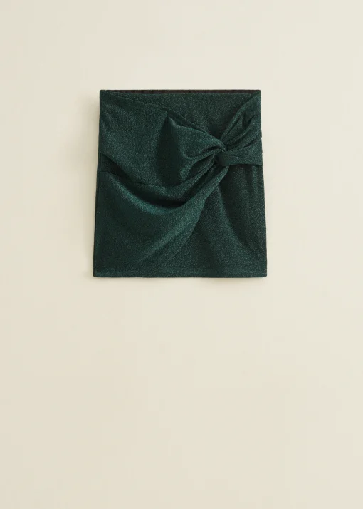 Glitter rok met geknoopt detail