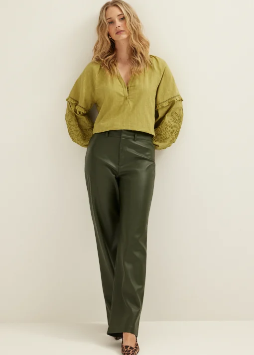 Imitatieleren broek