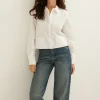 Korte blouse poplin