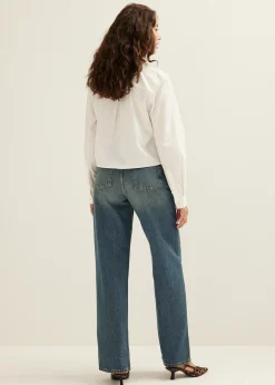 Korte blouse poplin