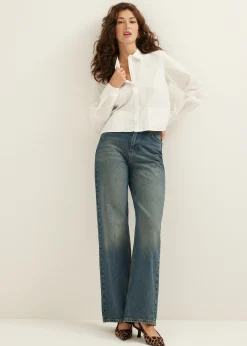 Korte blouse poplin