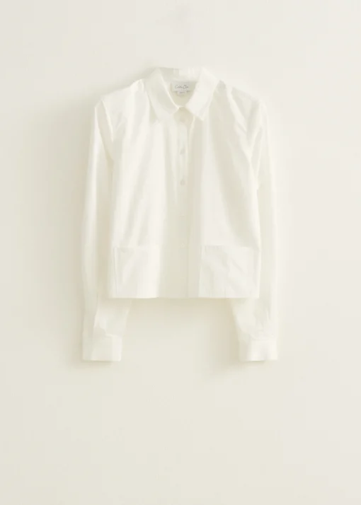 Korte blouse poplin