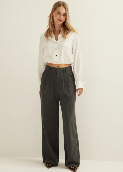 Korte witte blouse