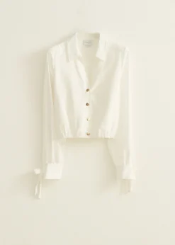 Korte witte blouse