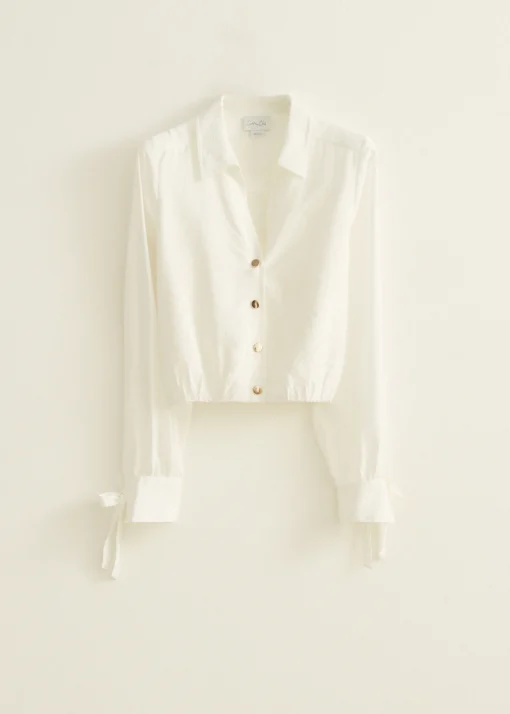 Korte witte blouse