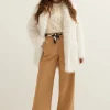 Lange faux fur jas