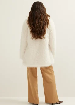 Lange faux fur jas