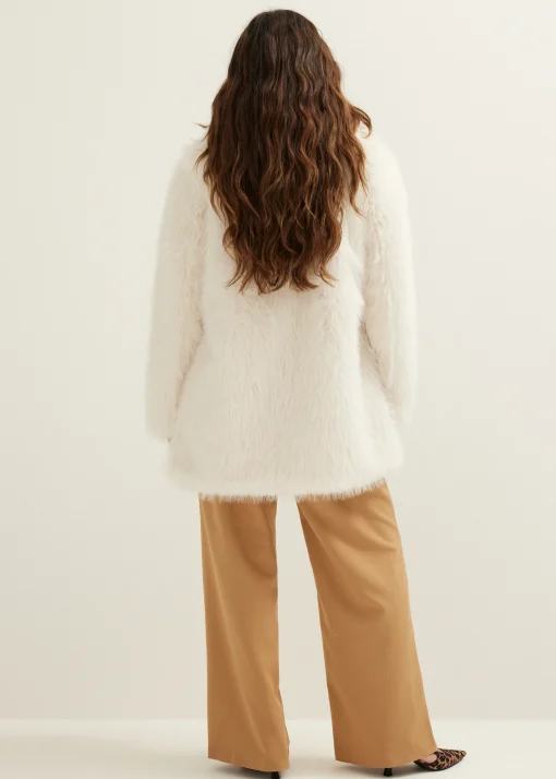 Lange faux fur jas