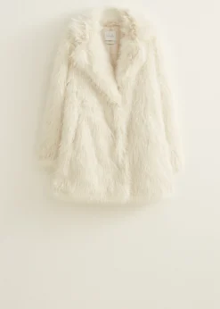 Lange faux fur jas