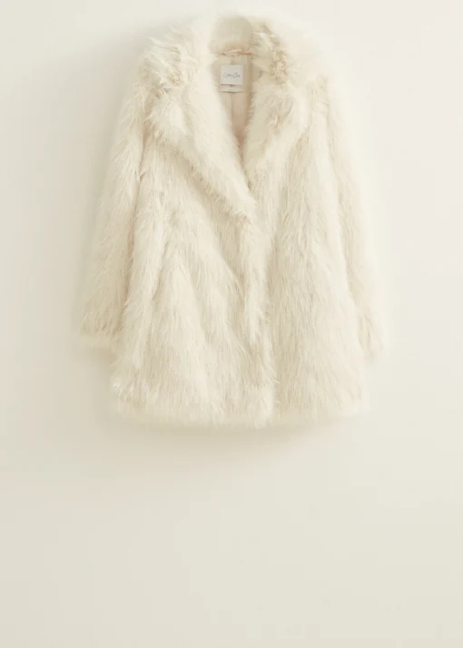 Lange faux fur jas