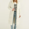 Lange puffer jas