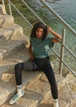 Legging met rib structuur