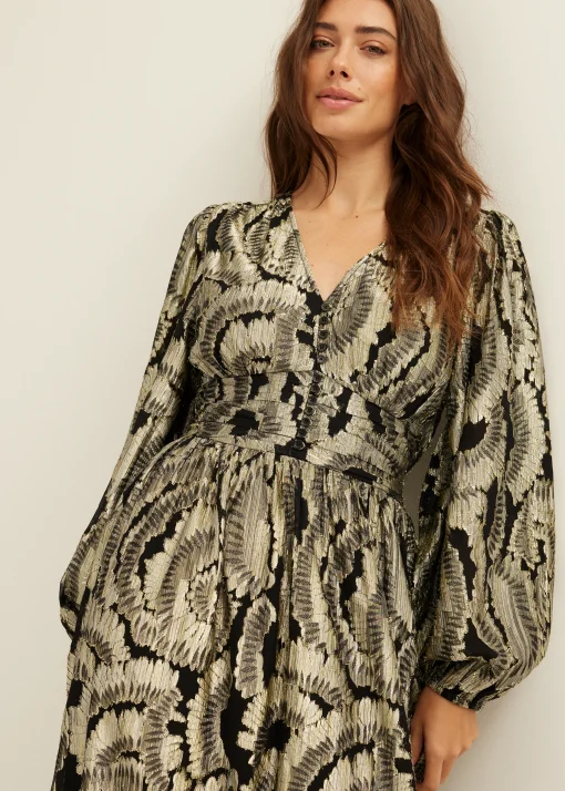 Maxi jurk jacquard