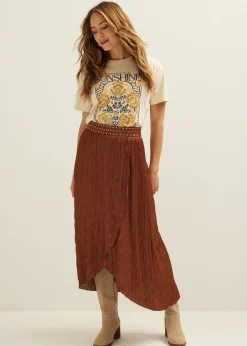 Maxi rok met studs