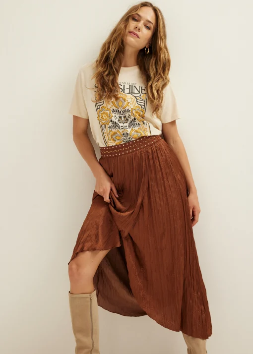 Maxi rok met studs
