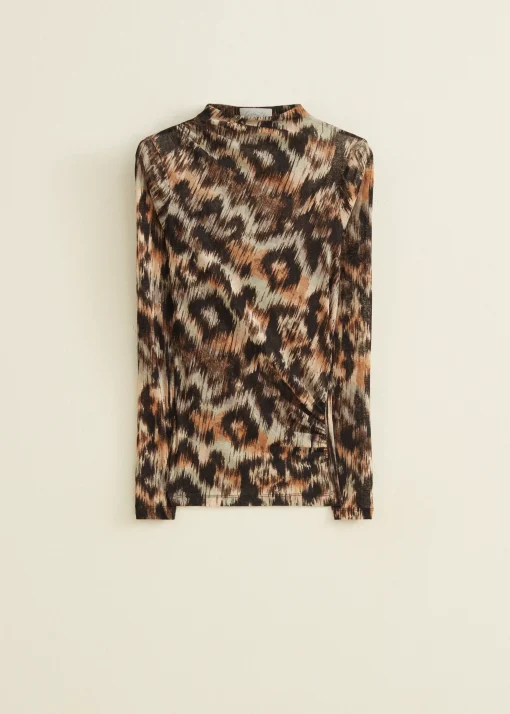 Mesh top met all-over print